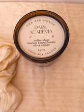 Load image into Gallery viewer, Dark Academia 8.5 oz Soy &amp; Coconut Wax Candle
