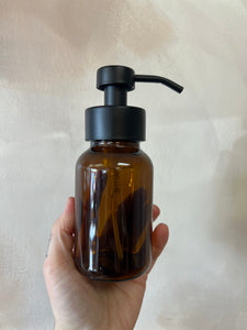 Foaming Pump Amber Glass 8 oz Bottle