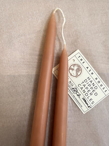 Hand-Dipped Beeswax Taper Candles