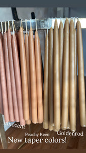 Hand-Dipped Beeswax Taper Candles