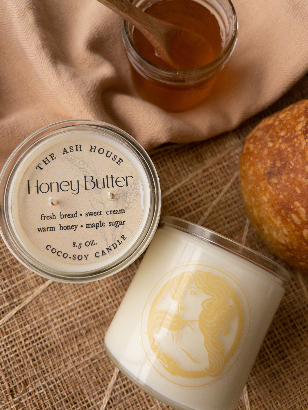 Honey Butter Coco Soy 8.5 oz Double Wick Candle