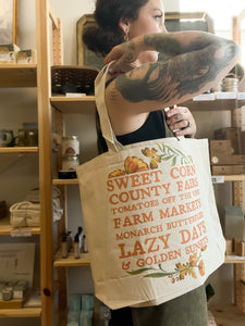 Late Summer Organic Cotton Tote 2 Options