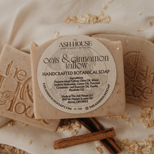 Oats & Cinnamon Tallow Pasture-Raised Palm-Oil Free Soap