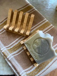 Slanted Bamboo Soap Dish