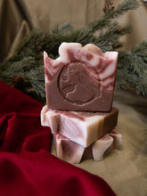 Load image into Gallery viewer, Peppermint Hot Cocoa Holiday Handcrafted Palm Oil Free Soap
