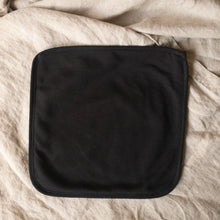 Load image into Gallery viewer, Black Organic Cotton &amp; Bamboo Face Washcloth
